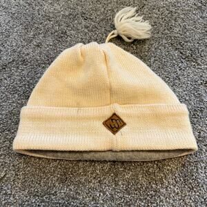 Vintage Merkley Headgear Winter Tassel Ski Hat Knit Wool with Liner Headband